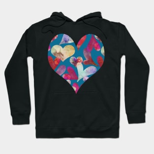 Boho Watercolor Painted Hearts | Cherie's Art(c)2021 Hoodie